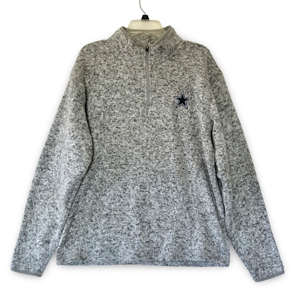 dallas cowboys authentic Men 1/4 Zip pullver fleece sweater shirt